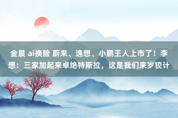 金晨 ai换脸 蔚来、逸想、小鹏王人上市了！李想：三家加起来卓绝特斯拉，这是我们来岁狡计