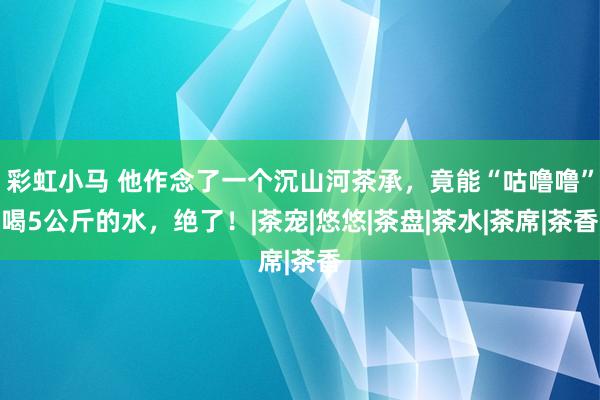 彩虹小马 他作念了一个沉山河茶承，竟能“咕噜噜”喝5公斤的水，绝了！|茶宠|悠悠|茶盘|茶水|茶席|茶香