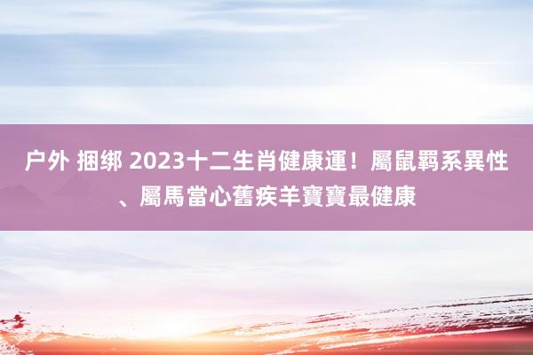 户外 捆绑 2023十二生肖健康運！屬鼠羁系異性、屬馬當心舊疾　羊寶寶最健康